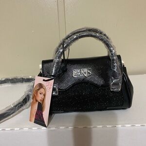 Paris Hilton Shiny Black Handbag